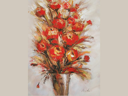 Bouquet Wall Art Flower in Vase Oil Painting