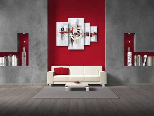 Geometric Wall Art Set Abstract Oil Painting Set