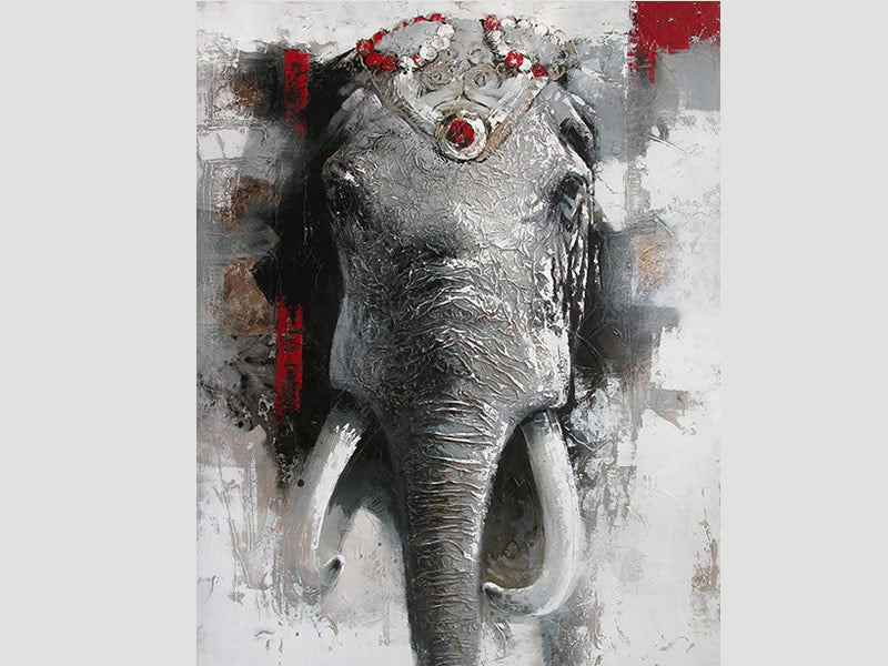 Elephant Wall Art Wildlife African Oil Painting